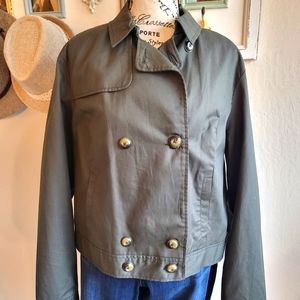 Women's Tommy Hilfiger Army Green Crop Jacket
